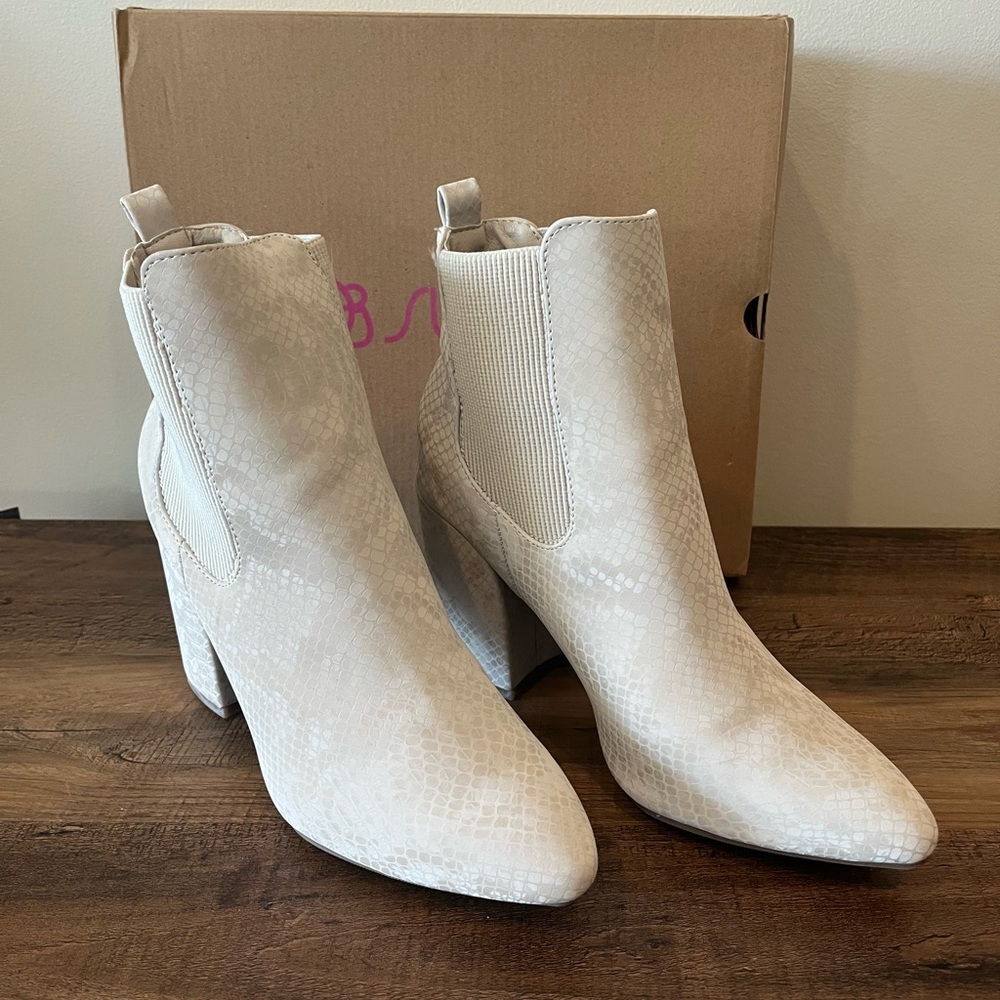 Sugar Women’s Snake Pattern Ankle Boots with Heel